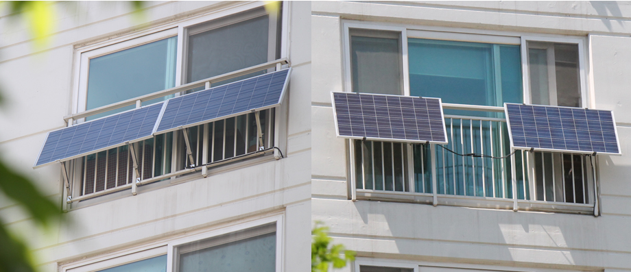 서울 양천구 신정3동의 한 아파트에 설치된 콘센트형 미니 태양광 발전소.