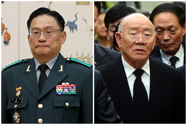  박찬주 대장(왼쪽)과 전두환 전 대통령.