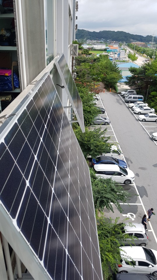 충남 아산시 소재 아파트에 설치된 태양광 발전시설