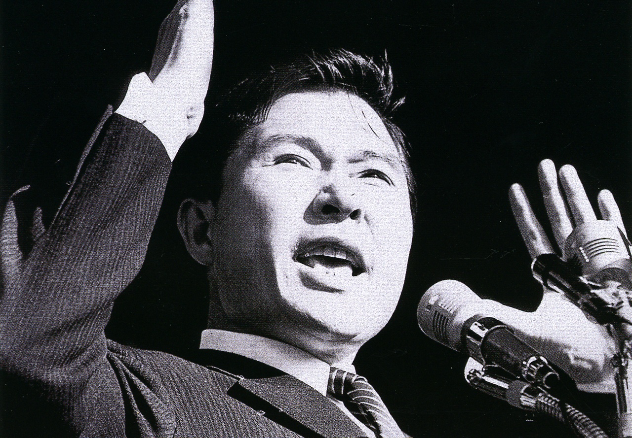 1971년 대선 당시 김대중의 모습 민주화 투쟁을 이끌던 김대중 전 대통령의 모습