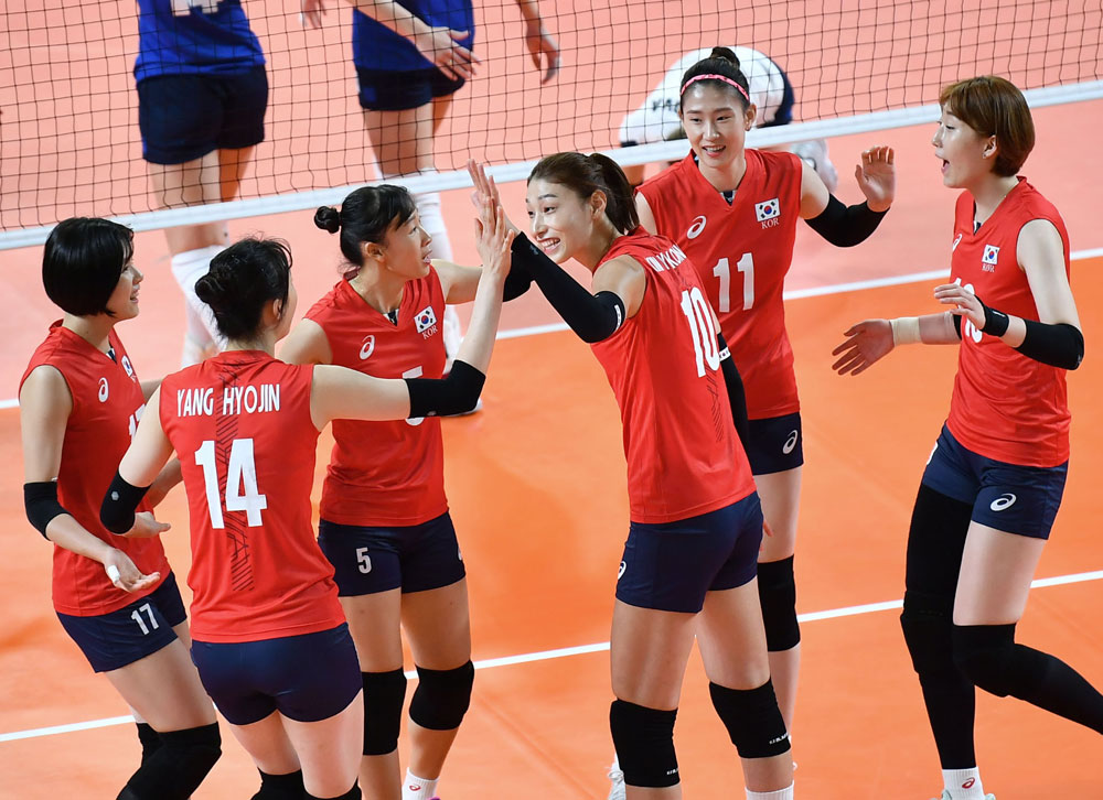  대한민국 2018 아시안게임 대표팀 선수들 경기 모습
