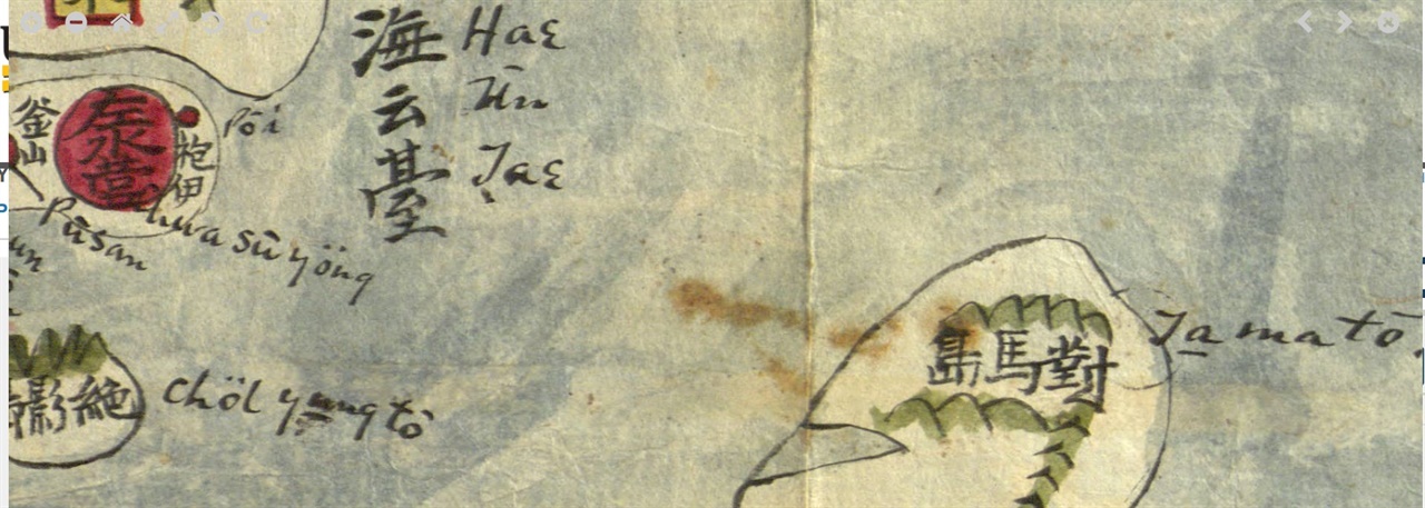 19세기 중기 조선지도에 영자 표기