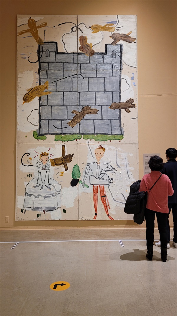 엘리자베스 & 헨리와 새들, 2013 미술 평론가가 시사주간지에 소개한 옛 화가의그림에서 영감을 얻었다. 이제는 관객의 시대다.