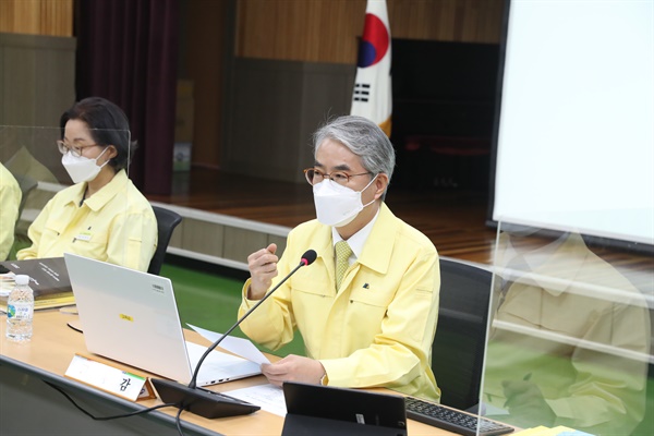  박종훈 경남도교육감이 ‘3월 청렴 교육정책관리자회의’에 참석했다.