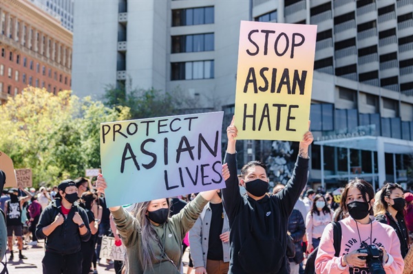     아시아계 증오범죄에 항의하는 시위