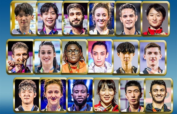  도쿄올림픽 태권도 종목에 참가하는 각국 선수들을 소개하는 세계태권도연맹 홈페이지 갈무리.