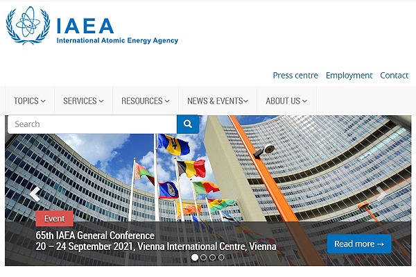 국제원자력기구(IAEA) 홈페이지