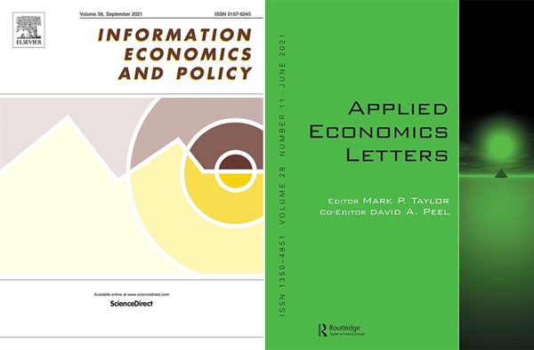 양상우 연세대 경제대학원 겸임교수가 쓴 논문이 실린 정보경제학 분야 국제학술지 'Information Economics and Policy'(왼쪽)와 'Applied Economics Letters'

