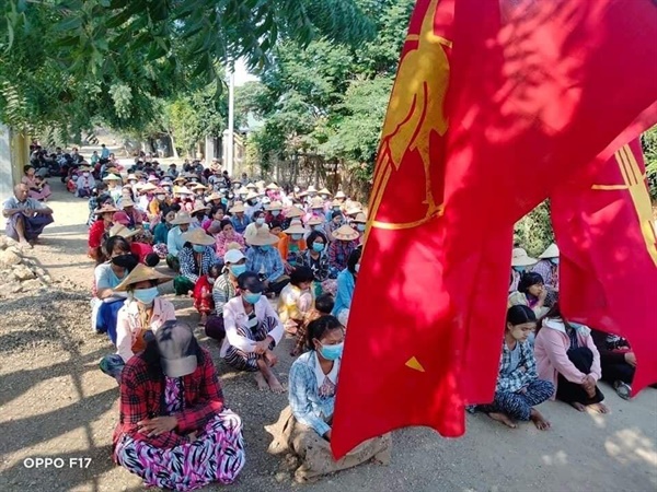 2월 2일 사가인주 사린질 시와 예인마핀 시에서 반독재시위