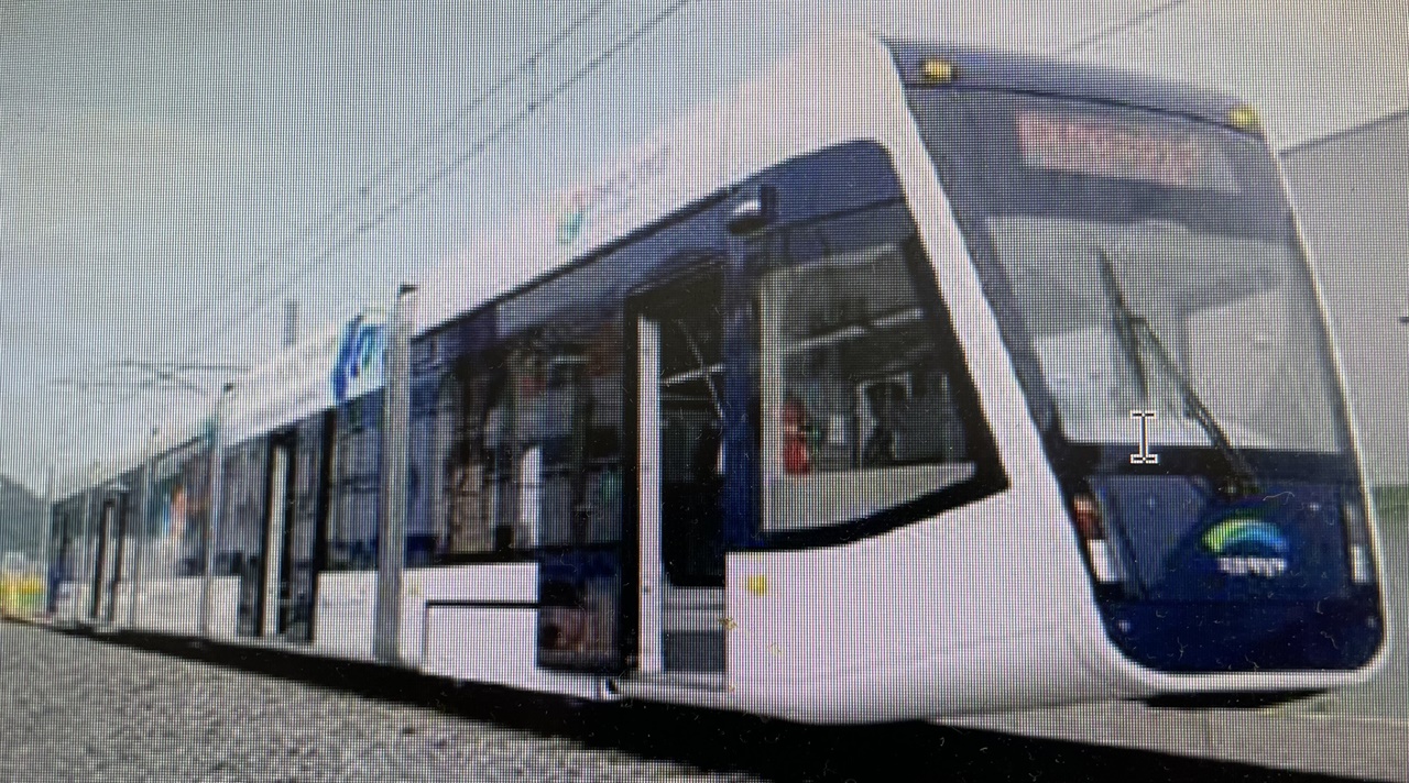 ‘제3차 제주국제자유도시종합계획(2022~2031년)’에 포함된 트램의 모형