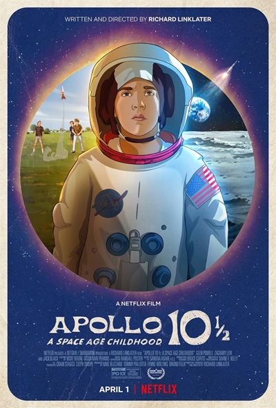  넷플릭스 오리지널 애니메이션 영화 <아폴로 10 1/2: 스페이스 에이지 어드벤처> 포스터.
