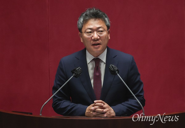 박정하 국민의힘 의원이 지난 7월 4일 국회(임시회) 제1차 본회의에서 인사말을 하는 모습.
