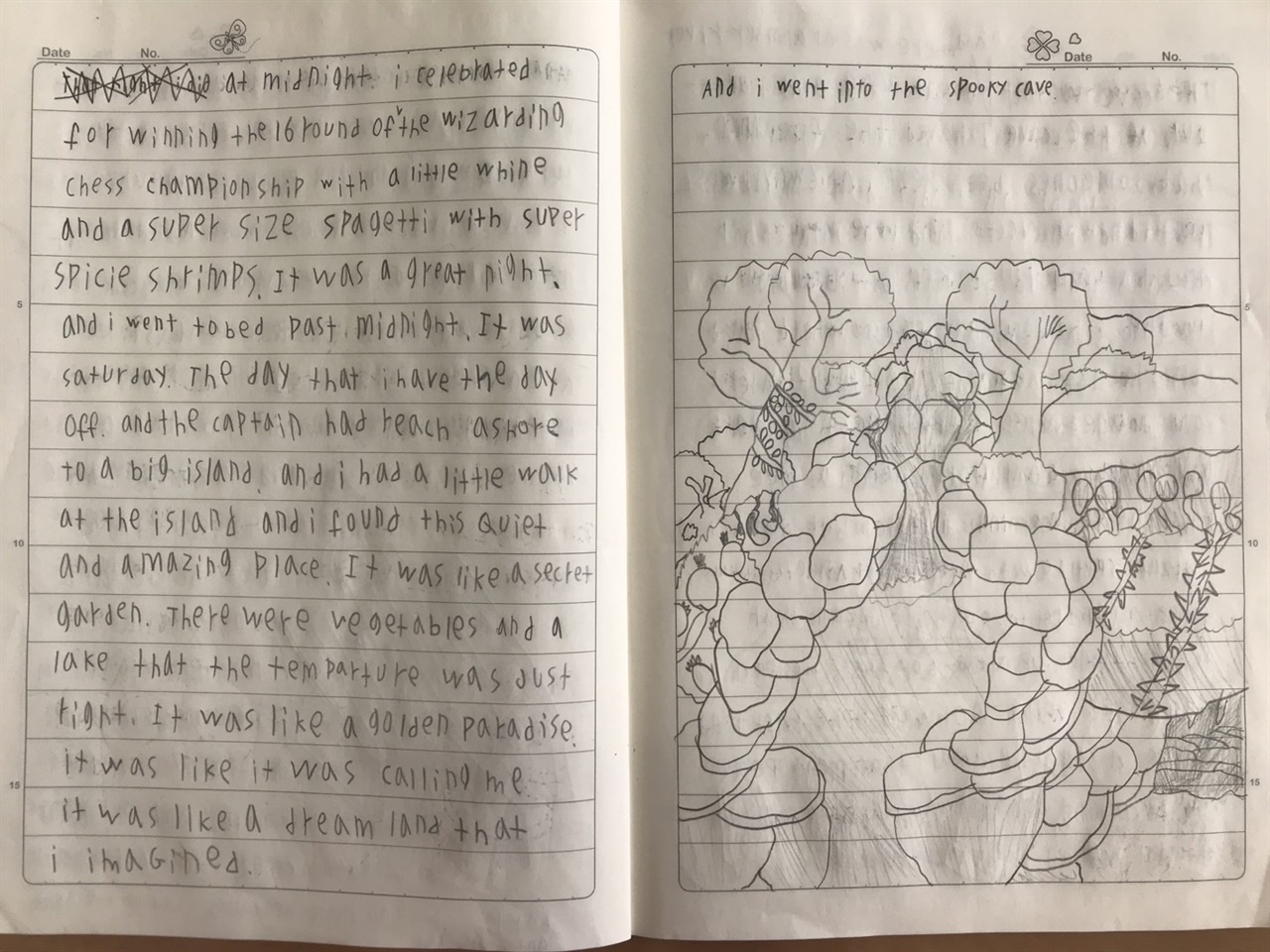 아이가 스스로 쓴 영어 이야기입니다. 