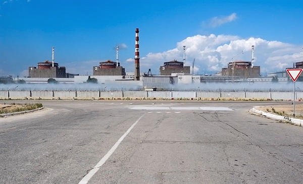 자포리자 원자력발전소의 모습. 8월 7일 러시아 국방부가 배포한 사진. 