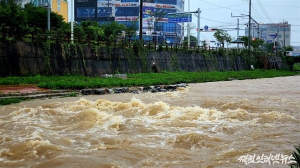 제천지역에 나흘째 폭우가 이어지고 있다.