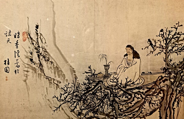 단원 김홍도의 해능상매도. 조선 18세기 후반. 종이에 엷은 색
