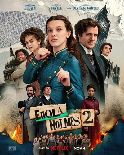 넷플릭스 오리지널 영화 <에놀라 홈즈 2> 포스터.