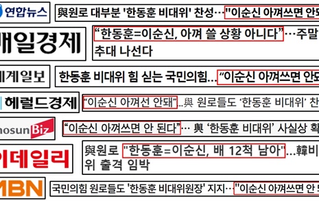 이순신·메시아·구원투수... 낯뜨거운 한동훈 찬양