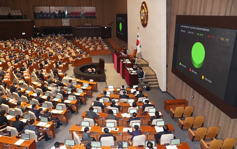 [오마이포토] '개 식용 금지법' 국회 본회의 통과