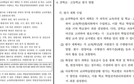 강원교육청 학업성적관리지침, 교사 평가권 제한 우려