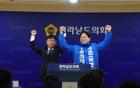 민주당 최용선 예비후보, 손금주 지지선언