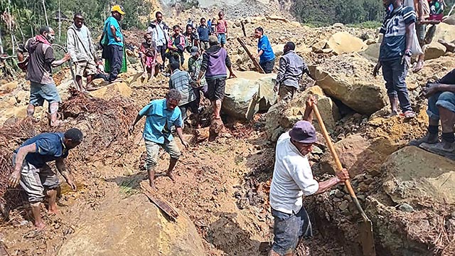 수백명 사망한 파푸아뉴기니 산사태 현장