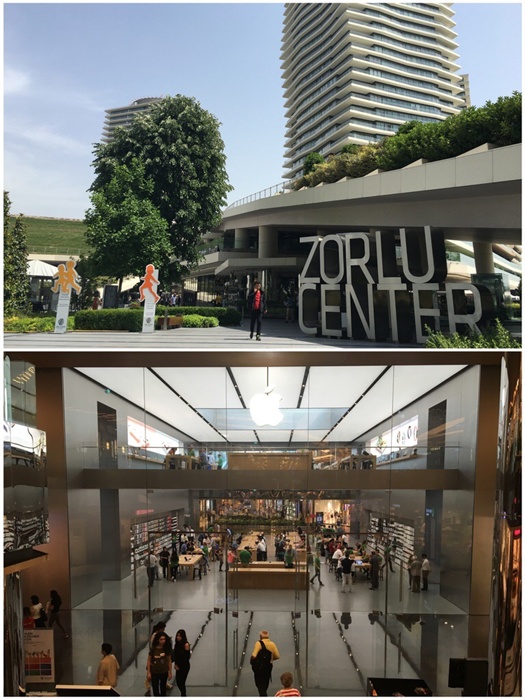  사진 2. 이스탄불 최대의 쇼핑센터 'ZORLU CENTER'에는 우리나라에 없는 공식 애플 스토어가 입점해 있다.