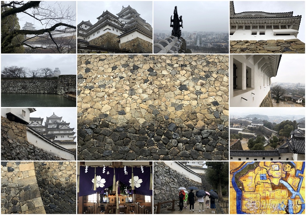  일본 효고(兵庫) 현의 히메지 성(姬路城). 일본 성곽 건축의 최전성기를 잘 보여주는 건축물이다. 천수각은 국보로 지정됐고, 1993년에는 히메지 성 전체가 세계문화유산에 등재됐다.
