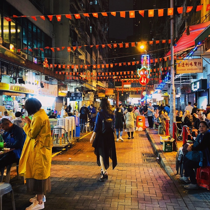  몽콕 야시장 홍콩의 밤거리