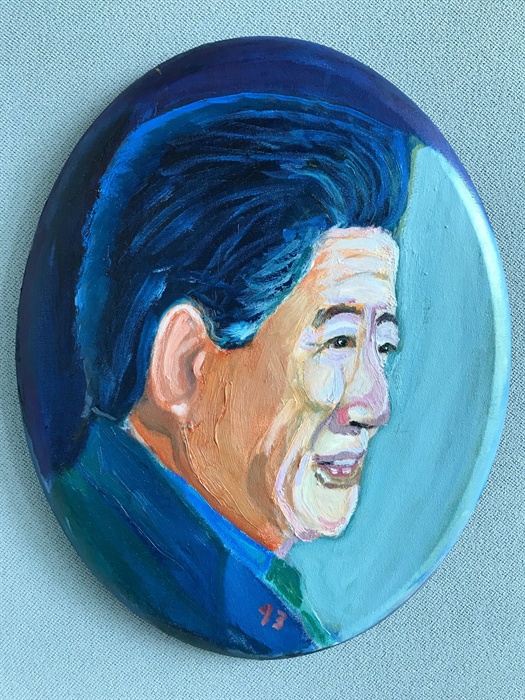  부시 전 미국 대통령이 그린 노무현 대통령 초상화.