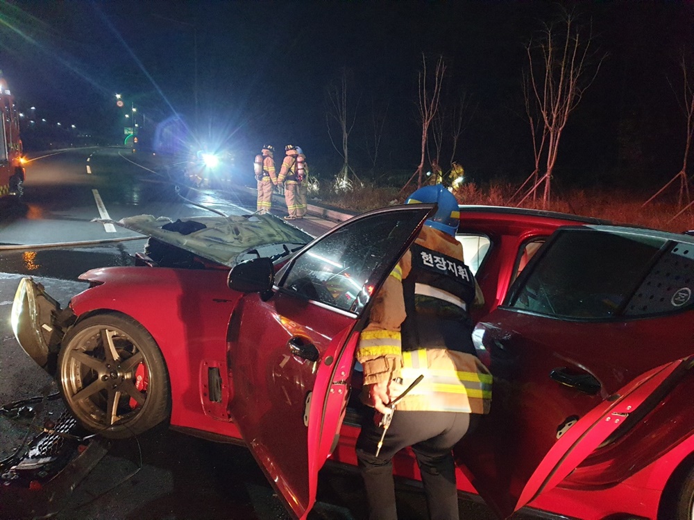  2월 12일 오후 11시 5분경 창원시 마산합포구 구산면 내포리 5번 국도에서 교통사고 발생.