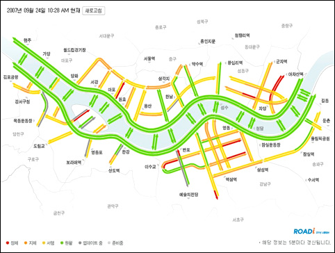 추석 연휴 서울도심의 도로는 한산한 편이다. 그렇다고 온실가스 배출 총량은 줄어들었을까?