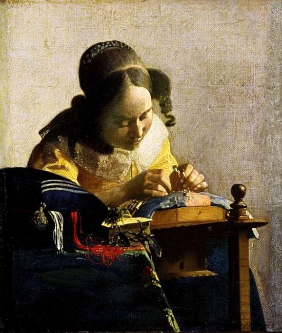 레이스를 뜨는 여인(The Lacemaker, 1632-1675) .