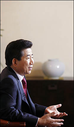 지난 2007년 9월 16일 인터뷰 중인 노무현 대통령.