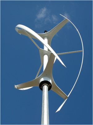 영국의 '조용한혁명'이 개발한 저소음 수직형 풍력발전기 QR5
