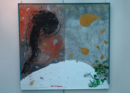 바스키아 갤러리에 전시된 그의 작품.