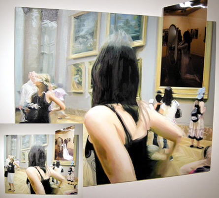 '화가의 옷(The Costume of Painter)' 미술관 연작 방 거울(House Mirror)  캔버스에 유화 렌티큘러(Lenticular) 150×162cm 2007.