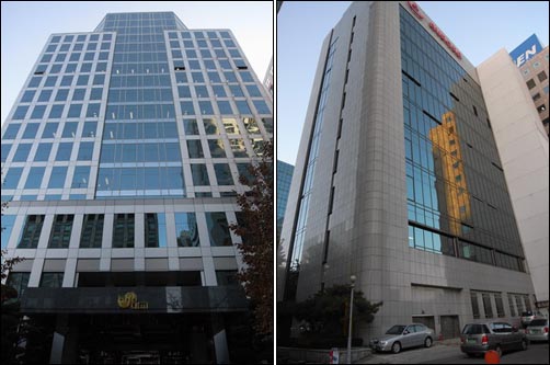 서울 관악구에 있는 (주)대교 본사(왼쪽)와 서울 강남구에 있는 페르마에듀 본사. 이 건물 3층에 이 업체가 입주해 있다.