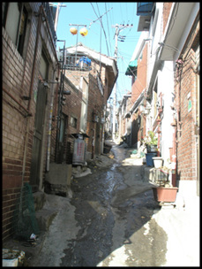송월동 골목길. 대부분 빈 집이다.