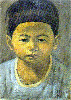 박수근 화백이 그린 장남 박성남(1952년 5살 때).