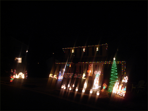 추수감사절이 끝나자마자 크리스마스 모드로 바뀐 우리 동네'브리아나' 집 야경.