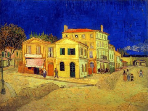 (Vincent's House in Arles, The Yellow House), 1888, Oil on canvas, Amsterdam,Van Gogh Museum,Netherlands 