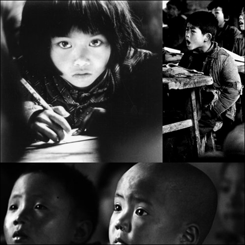 씨에하이롱이 희망공정의 '희망'을 살린 '큰눈망울' '까까머리' '코흘리개' 사진들