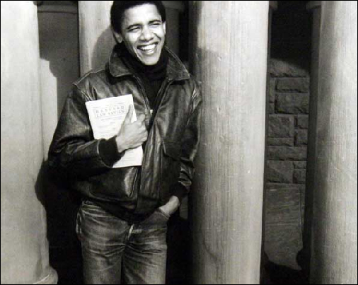 버락 후세인 오바마 미 44대 대통령 당선자의 젊은 시절 모습.