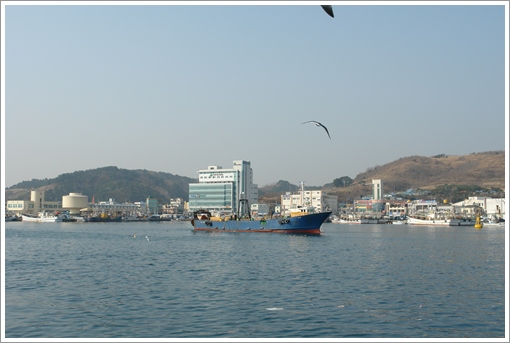 구룡포 항구의 겨울 풍경