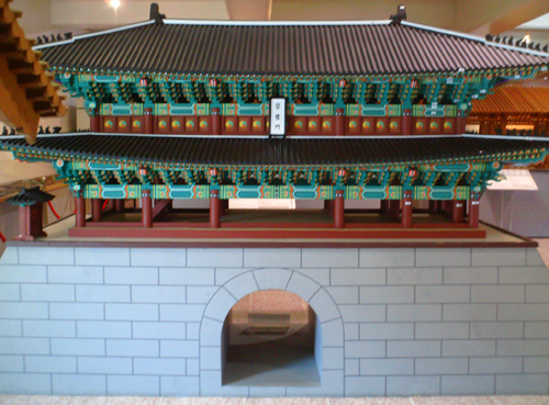 ▲ 한국고건축박물관 제1전시실에 있는 숭례문 모형 ⓒ 정지운