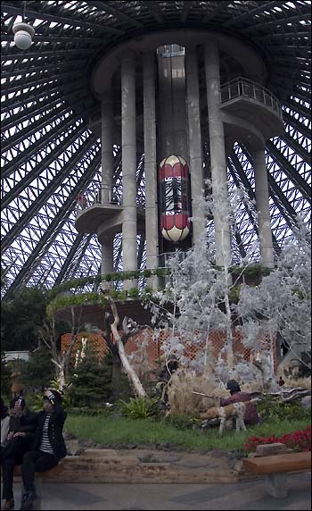 여미지식물원의 온실 중앙홀