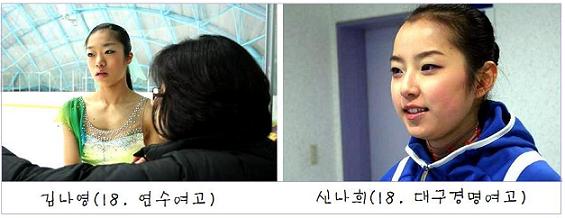  피겨스케이팅 시니어,주니어 세계대회 출전을 앞둔 김나영(18.연수여고)과 신나희(18.대구경명여고)선수.