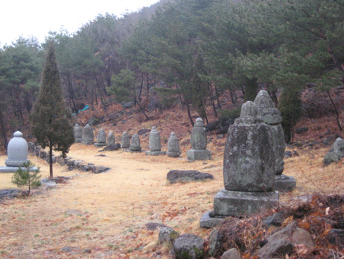 유가사 부도군 잘 찾지 않는 위치에 있고 일반인들은 잘 모른다.