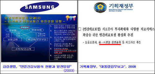 삼성보고서 vs 정부보고서.